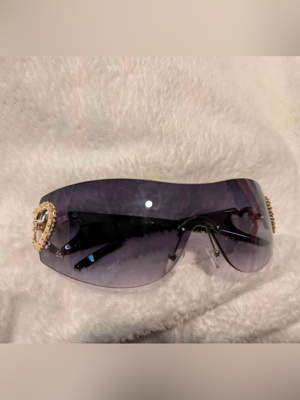 #y2K #Vintage Sunglasses with Gold Emblems